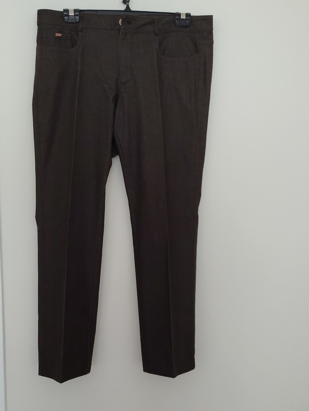 St. John Women's Straight-Leg Pants in Dark Brown Size 16